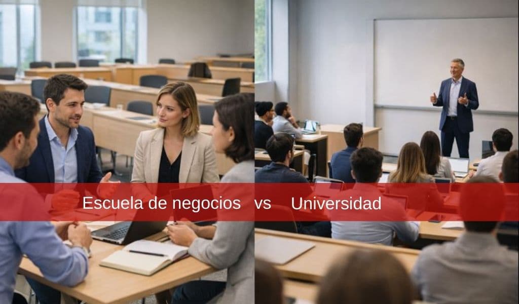 Diferencias entre escuela de negocios y universidad
