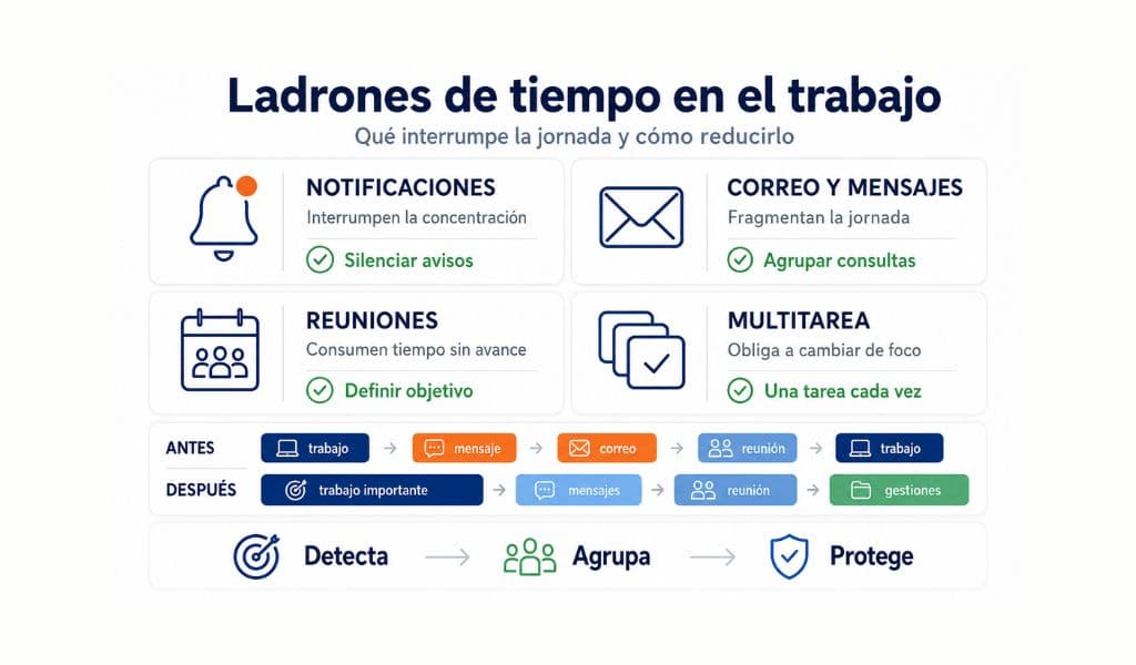 Ladrones de tiempo en el trabajo